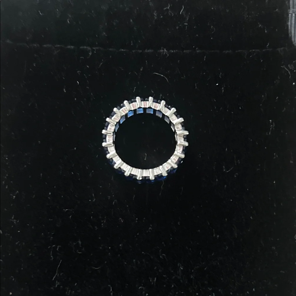 Brand new never worn Elegant Blue Sapphire-Effect Eternity Band - Women Jewelry